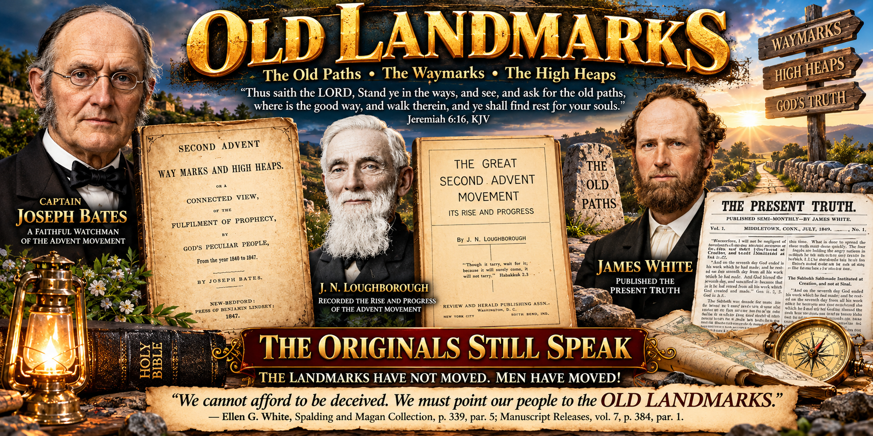 The Old Landmarks: original Advent pioneers, waymarks, and high heaps