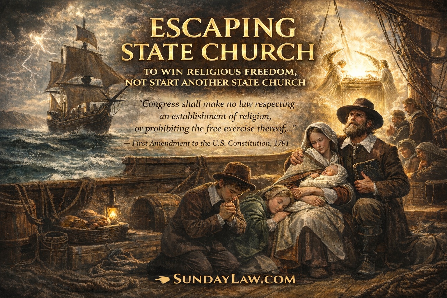 The Mayflower, 1620 — Fleeing Religious Tyranny of the State Church