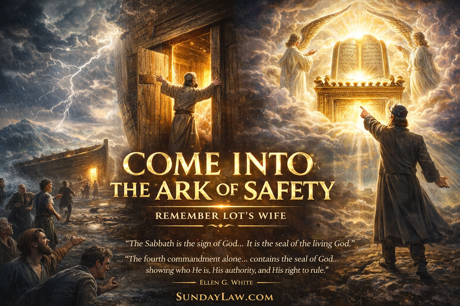 Noah's Ark, Hiram Edson, Most Holy Place, Sealing Sabbath, Ark of Safety, Sunday Law